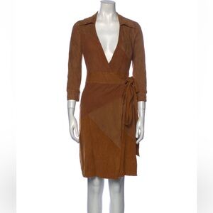 Diane Von Furstenberg Suede Wrap Dress size 0